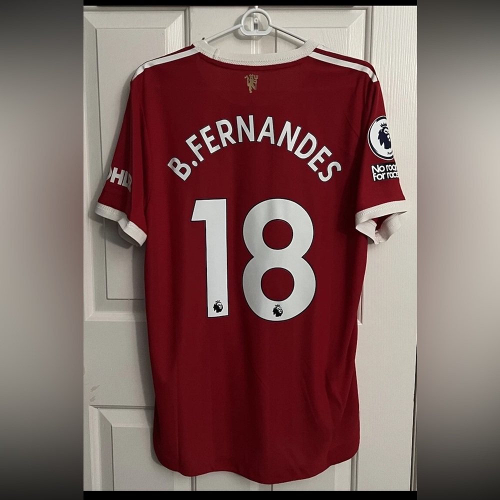 Adidas Bruno Fernandes Player Issue EPL Manchester United Jersey Large H31090